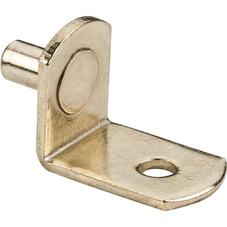 Hardware Resources Polished Brass 5 mm Pin Angled Shelf Support with 3/4" Arm and 1/8"Hole 1707PB